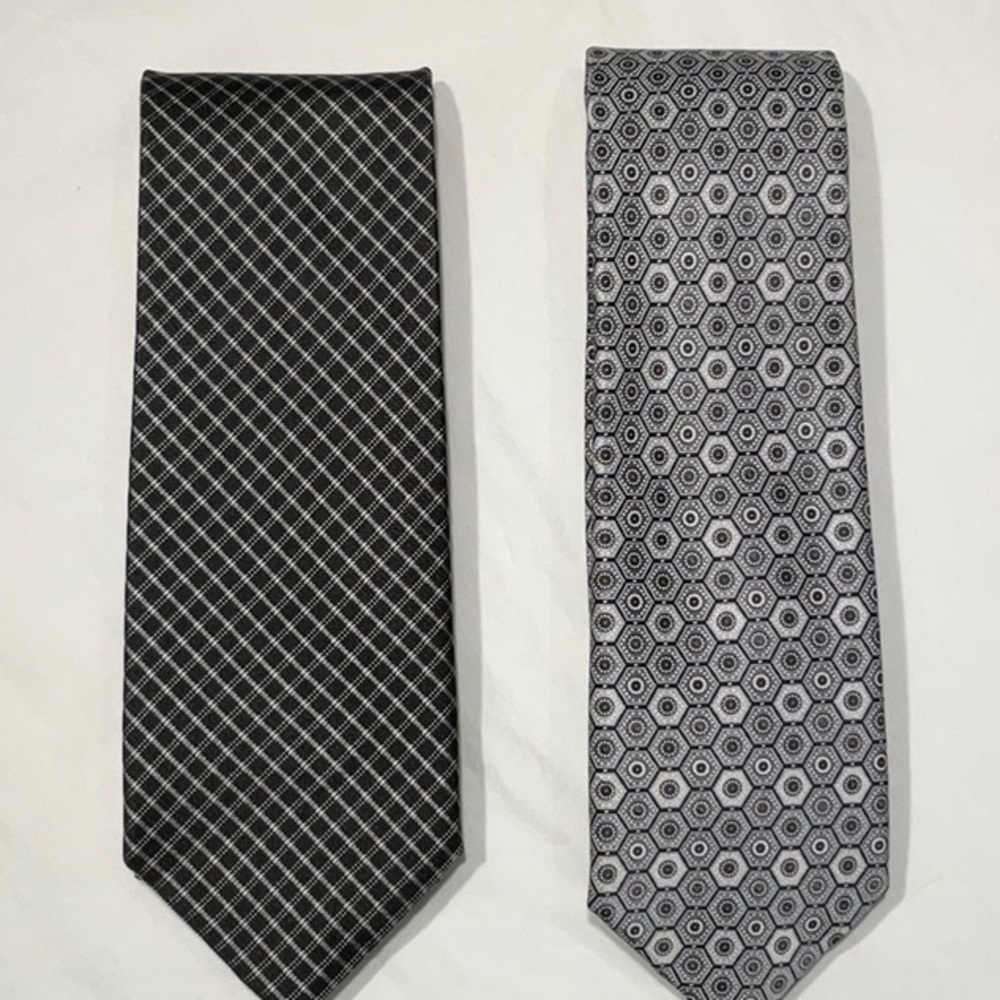 Black Brown 1826 Bundle of 2 100% Silk Ties